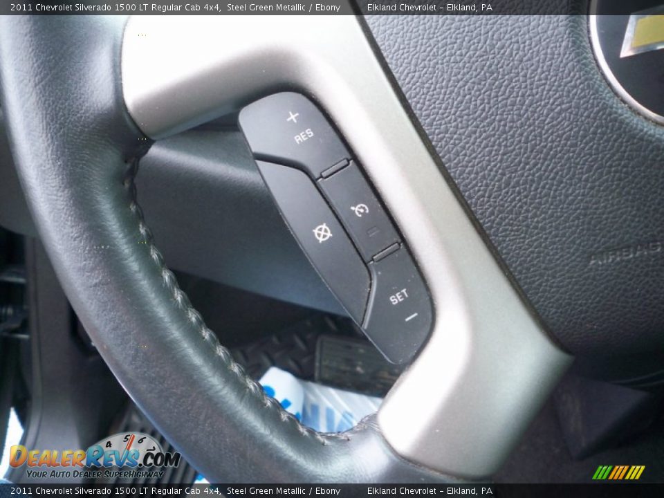 2011 Chevrolet Silverado 1500 LT Regular Cab 4x4 Steel Green Metallic / Ebony Photo #29