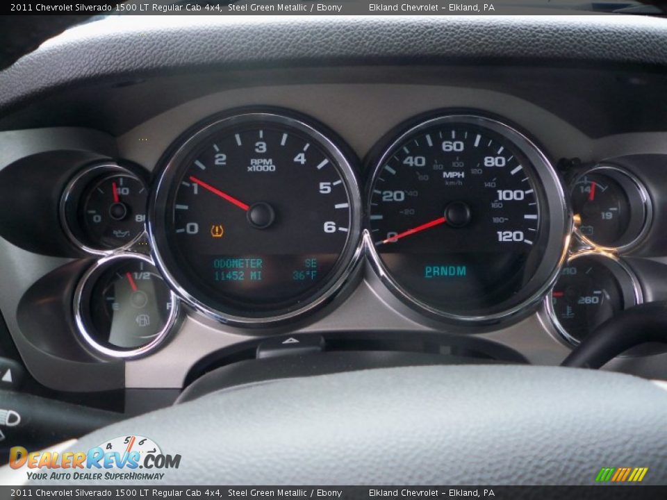 2011 Chevrolet Silverado 1500 LT Regular Cab 4x4 Steel Green Metallic / Ebony Photo #30