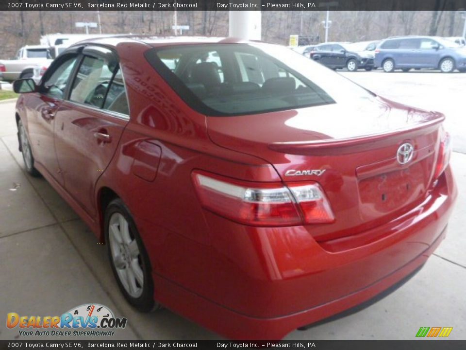 2007 Toyota Camry SE V6 Barcelona Red Metallic / Dark Charcoal Photo #4