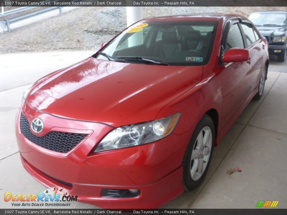 2007 Toyota Camry SE V6 Barcelona Red Metallic / Dark Charcoal Photo #5