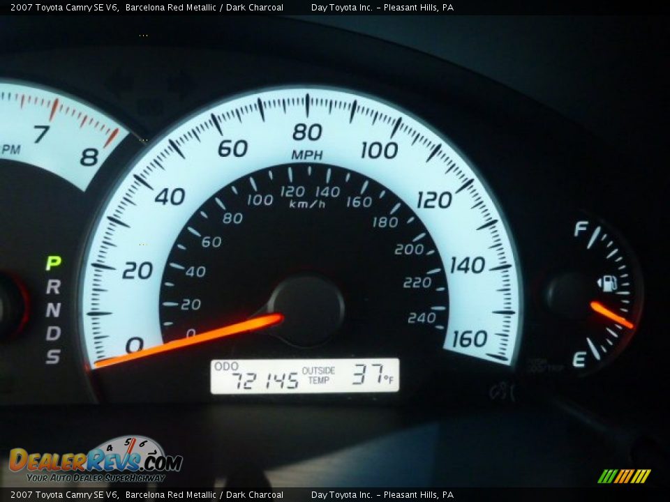2007 Toyota Camry SE V6 Barcelona Red Metallic / Dark Charcoal Photo #19