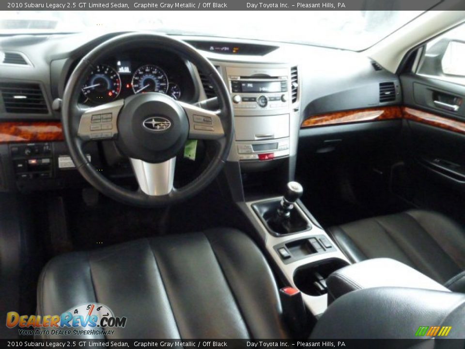 Off Black Interior - 2010 Subaru Legacy 2.5 GT Limited Sedan Photo #15