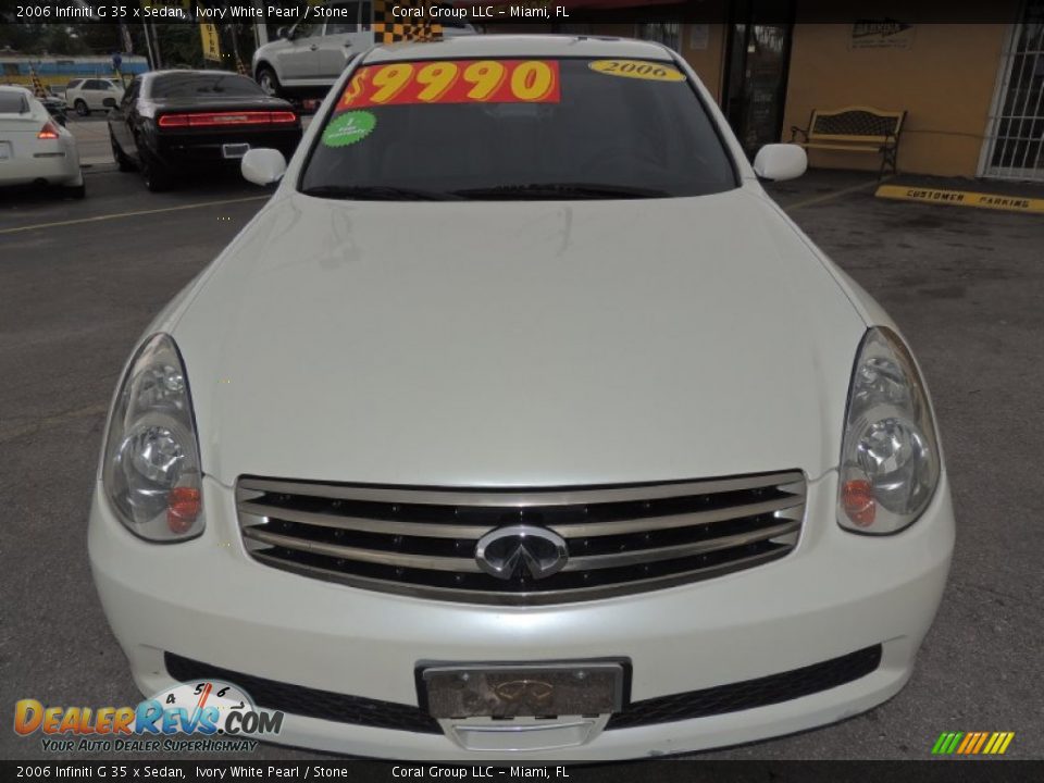 2006 Infiniti G 35 x Sedan Ivory White Pearl / Stone Photo #2