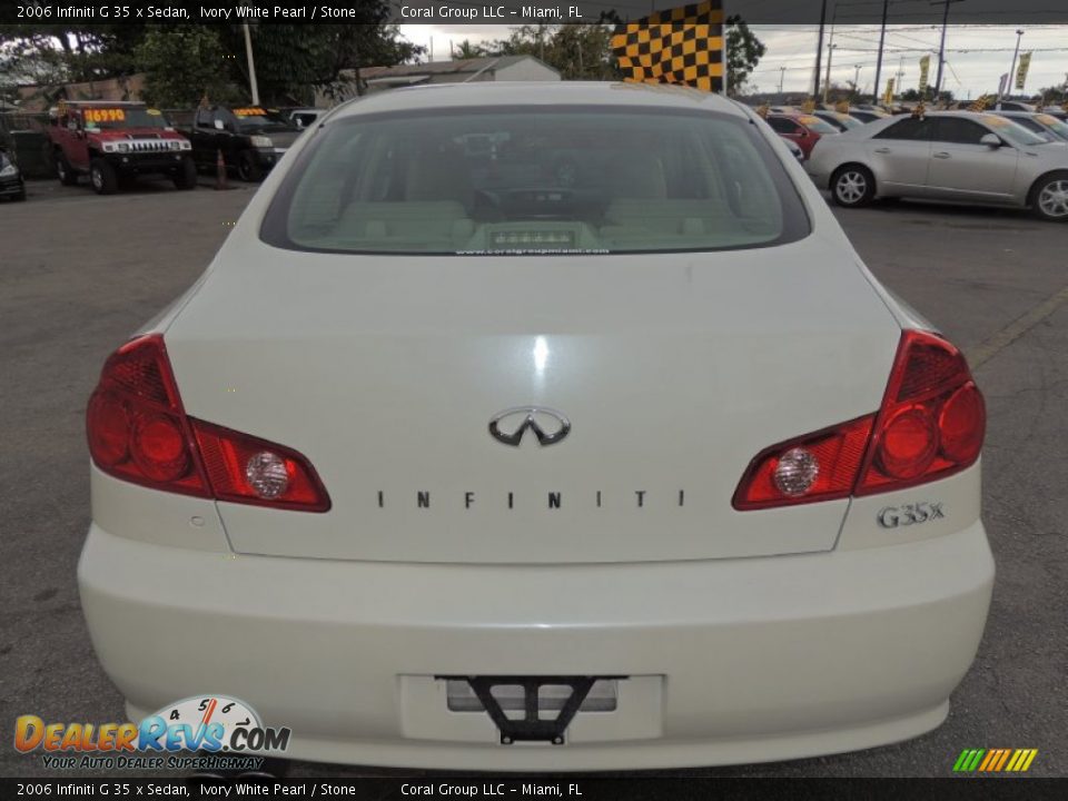 2006 Infiniti G 35 x Sedan Ivory White Pearl / Stone Photo #6