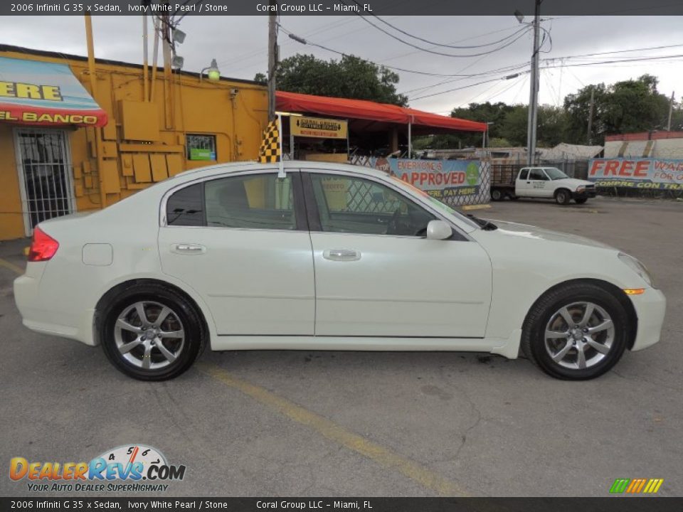2006 Infiniti G 35 x Sedan Ivory White Pearl / Stone Photo #8