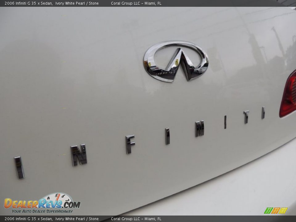 2006 Infiniti G 35 x Sedan Ivory White Pearl / Stone Photo #10