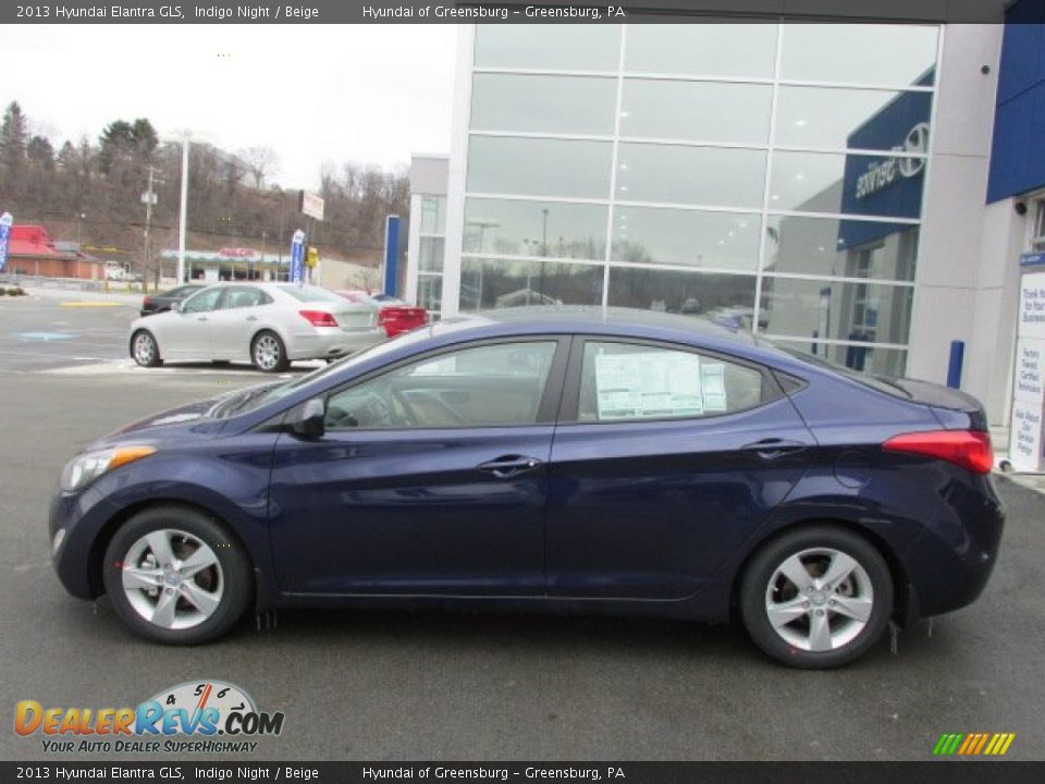 2013 Hyundai Elantra GLS Indigo Night / Beige Photo #2