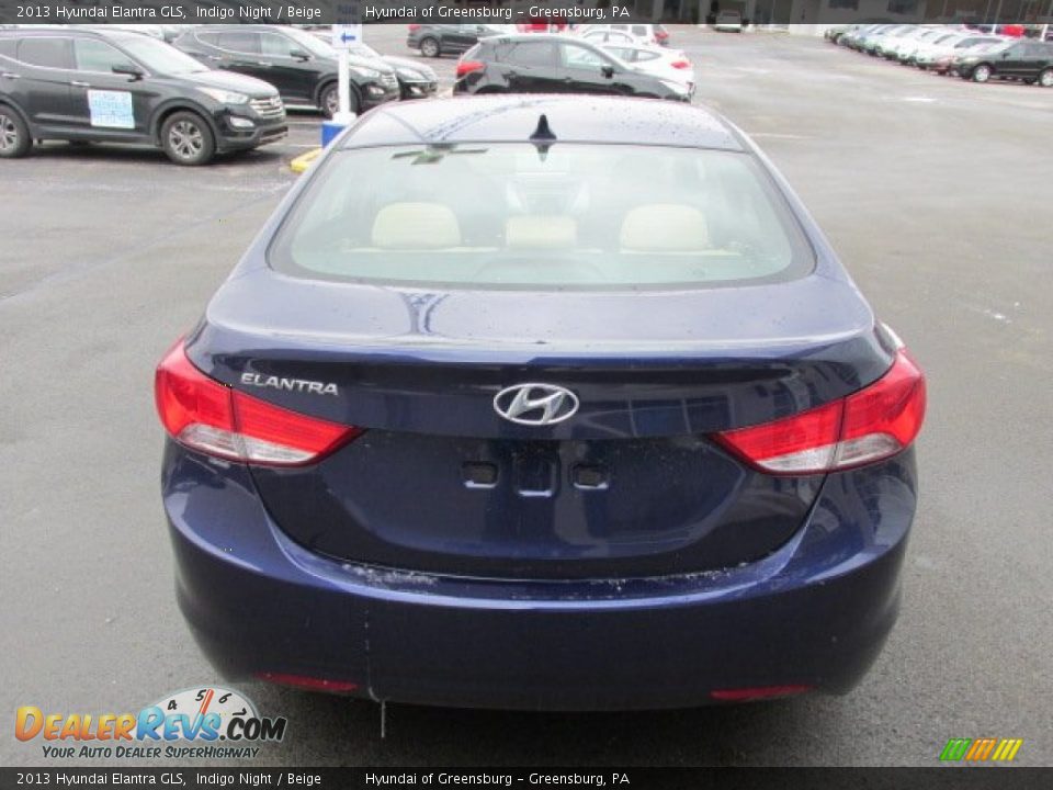 2013 Hyundai Elantra GLS Indigo Night / Beige Photo #4