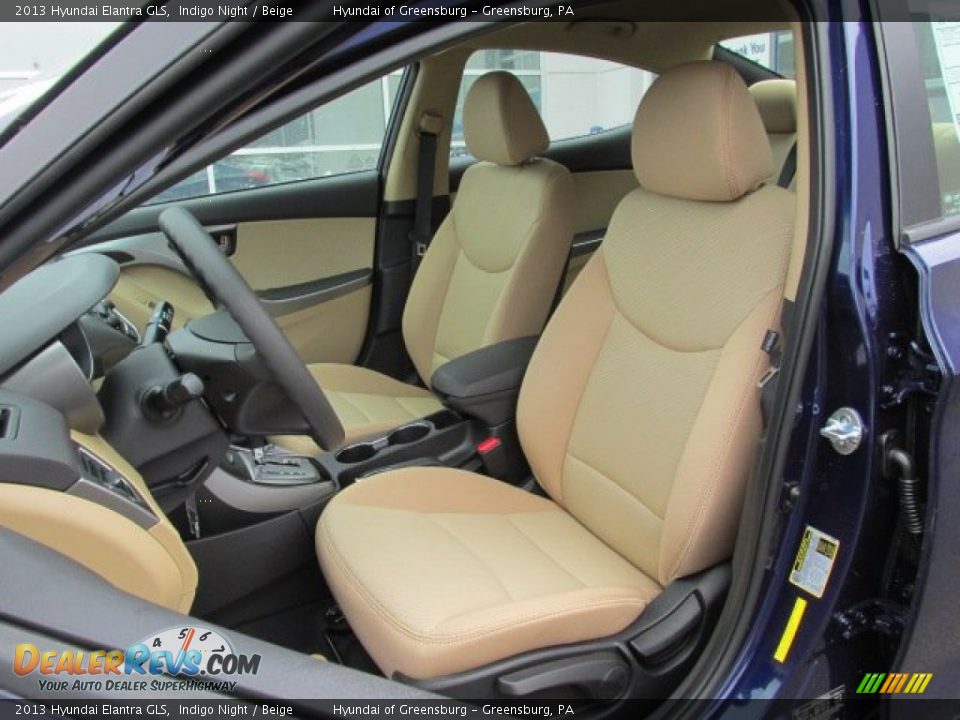 2013 Hyundai Elantra GLS Indigo Night / Beige Photo #7