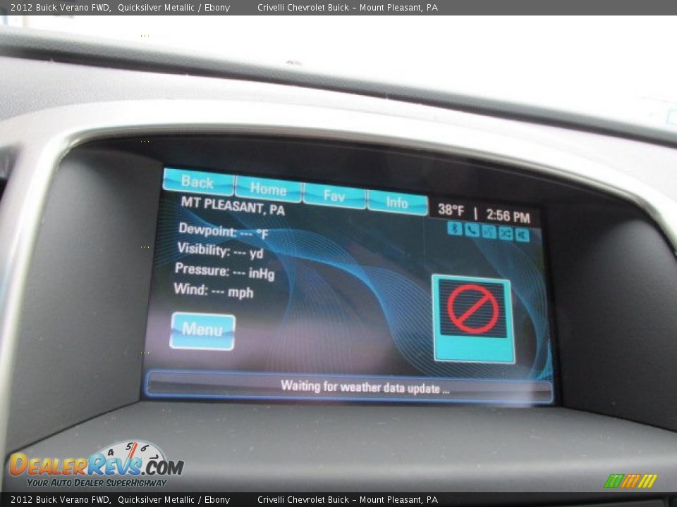 2012 Buick Verano FWD Quicksilver Metallic / Ebony Photo #25