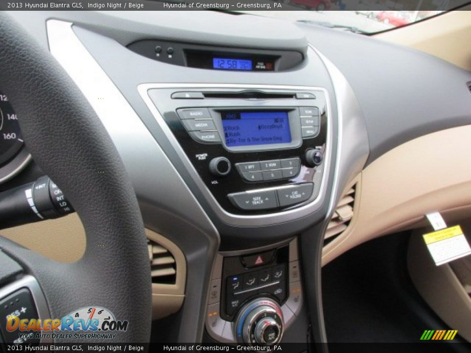 2013 Hyundai Elantra GLS Indigo Night / Beige Photo #8