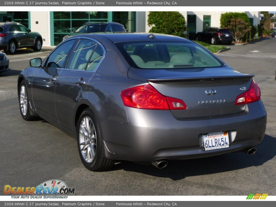 2009 Infiniti G 37 Journey Sedan Platinum Graphite / Stone Photo #2