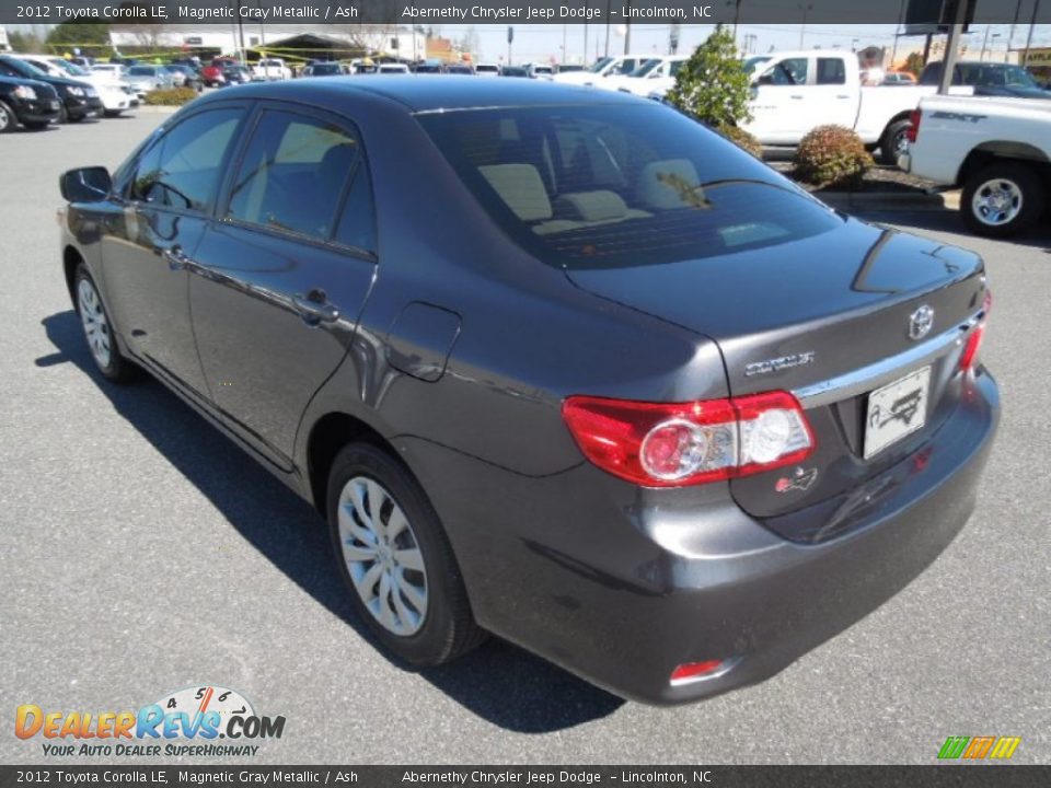 2012 Toyota Corolla LE Magnetic Gray Metallic / Ash Photo #4