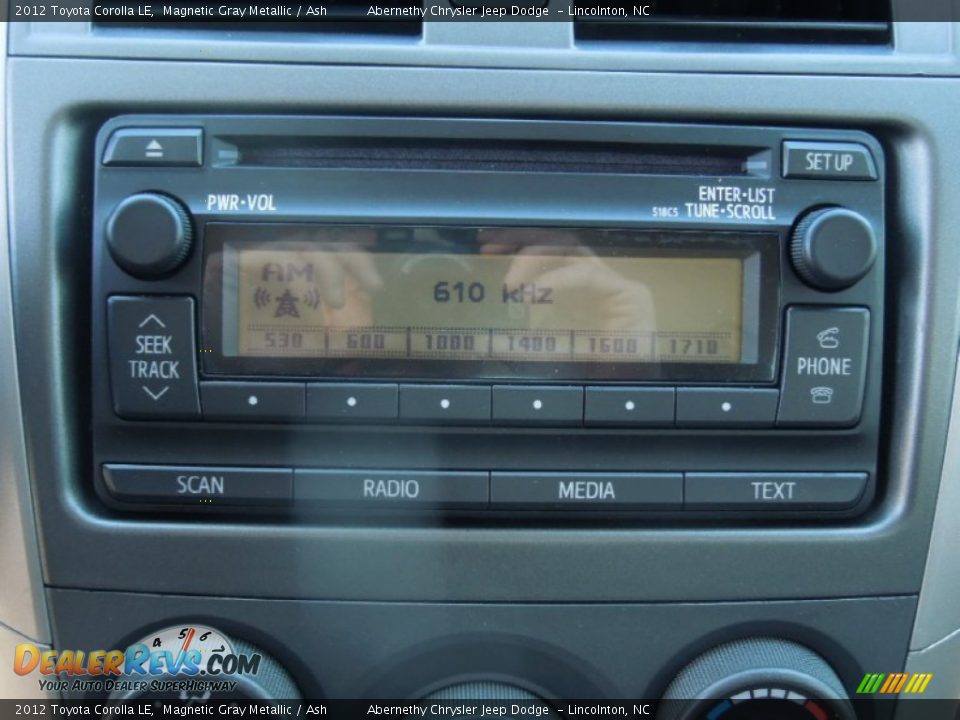 Audio System of 2012 Toyota Corolla LE Photo #12
