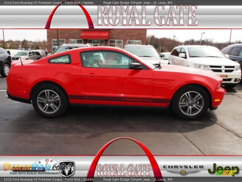 2010 Ford Mustang V6 Premium Coupe Torch Red / Saddle Photo #1