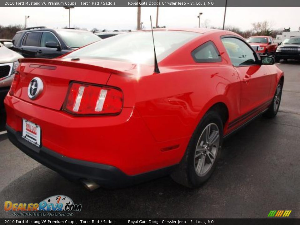 2010 Ford Mustang V6 Premium Coupe Torch Red / Saddle Photo #3