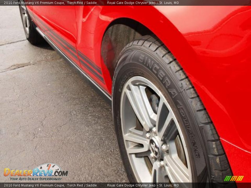 2010 Ford Mustang V6 Premium Coupe Torch Red / Saddle Photo #4