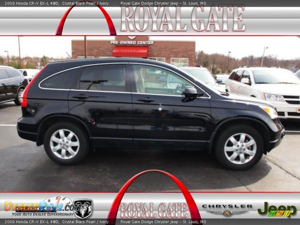 2009 Honda CR-V EX-L 4WD Crystal Black Pearl / Ivory Photo #1
