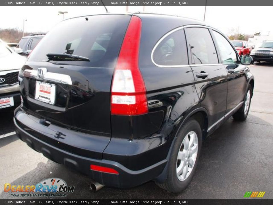 2009 Honda CR-V EX-L 4WD Crystal Black Pearl / Ivory Photo #3