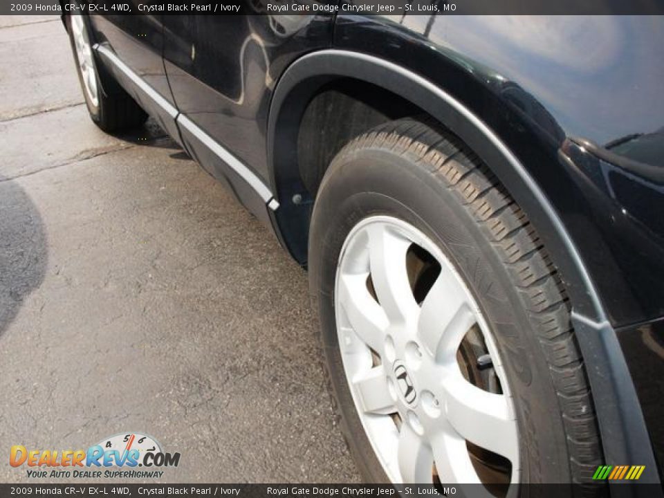 2009 Honda CR-V EX-L 4WD Crystal Black Pearl / Ivory Photo #4