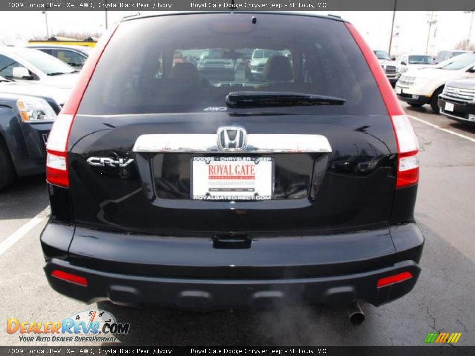 2009 Honda CR-V EX-L 4WD Crystal Black Pearl / Ivory Photo #6