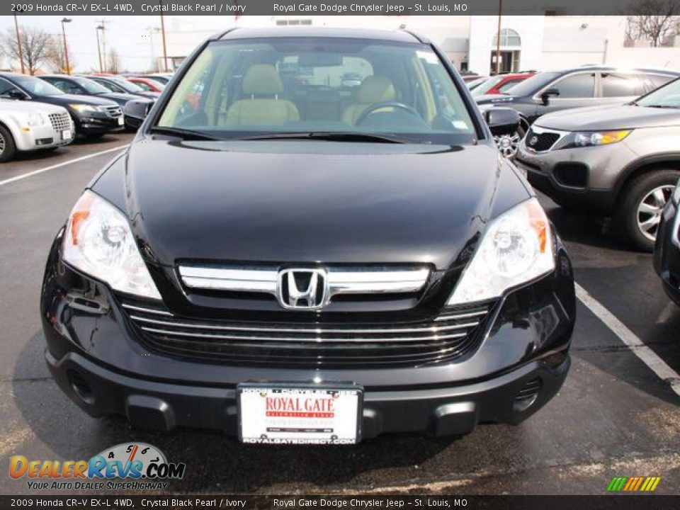 2009 Honda CR-V EX-L 4WD Crystal Black Pearl / Ivory Photo #8