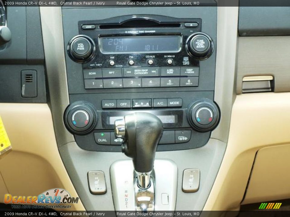 2009 Honda CR-V EX-L 4WD Crystal Black Pearl / Ivory Photo #12