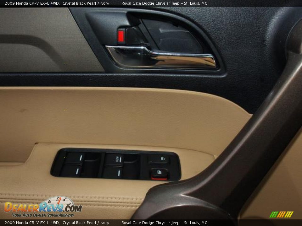 2009 Honda CR-V EX-L 4WD Crystal Black Pearl / Ivory Photo #15
