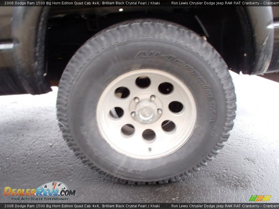 2008 Dodge Ram 1500 Big Horn Edition Quad Cab 4x4 Brilliant Black Crystal Pearl / Khaki Photo #9