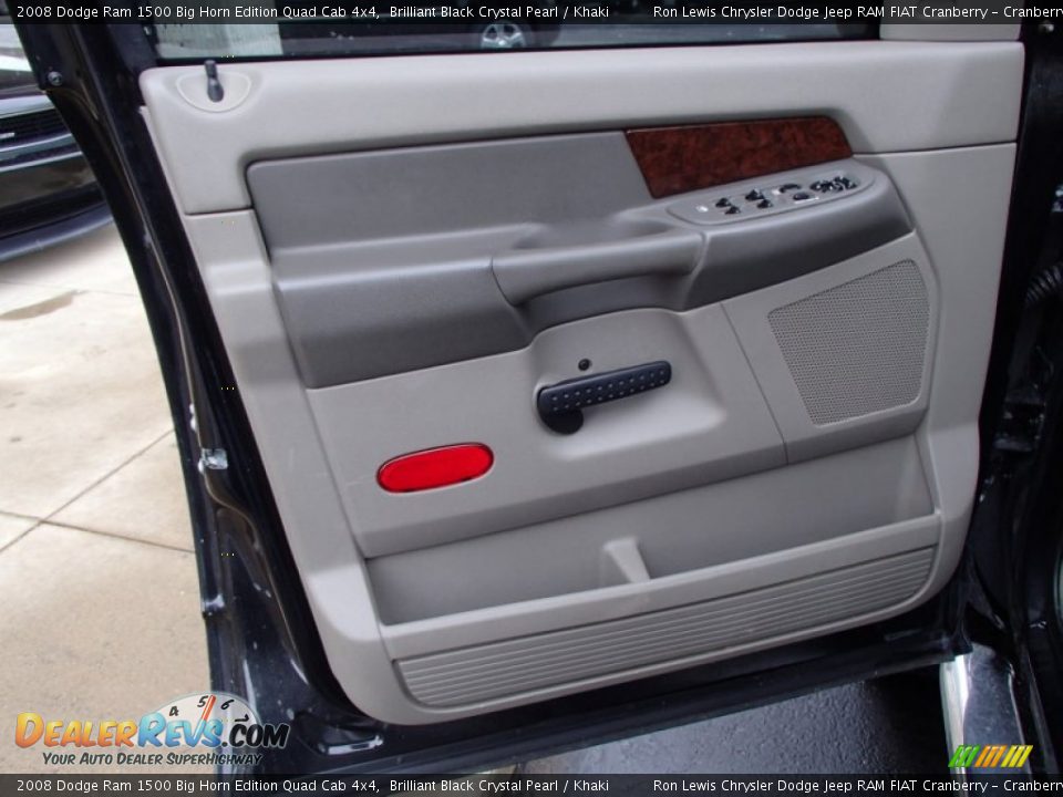2008 Dodge Ram 1500 Big Horn Edition Quad Cab 4x4 Brilliant Black Crystal Pearl / Khaki Photo #12