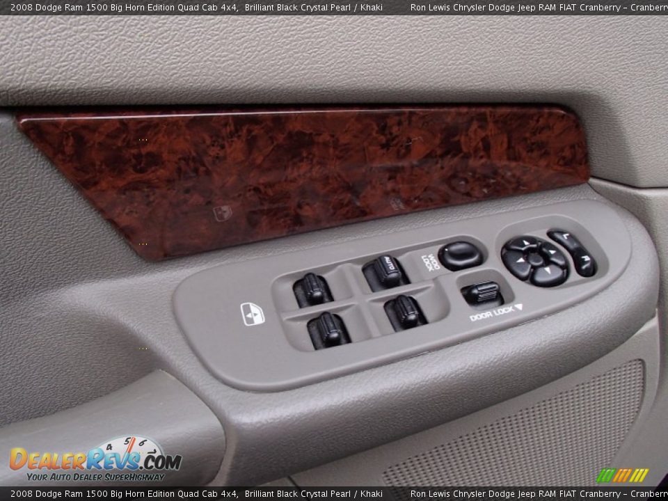 2008 Dodge Ram 1500 Big Horn Edition Quad Cab 4x4 Brilliant Black Crystal Pearl / Khaki Photo #14