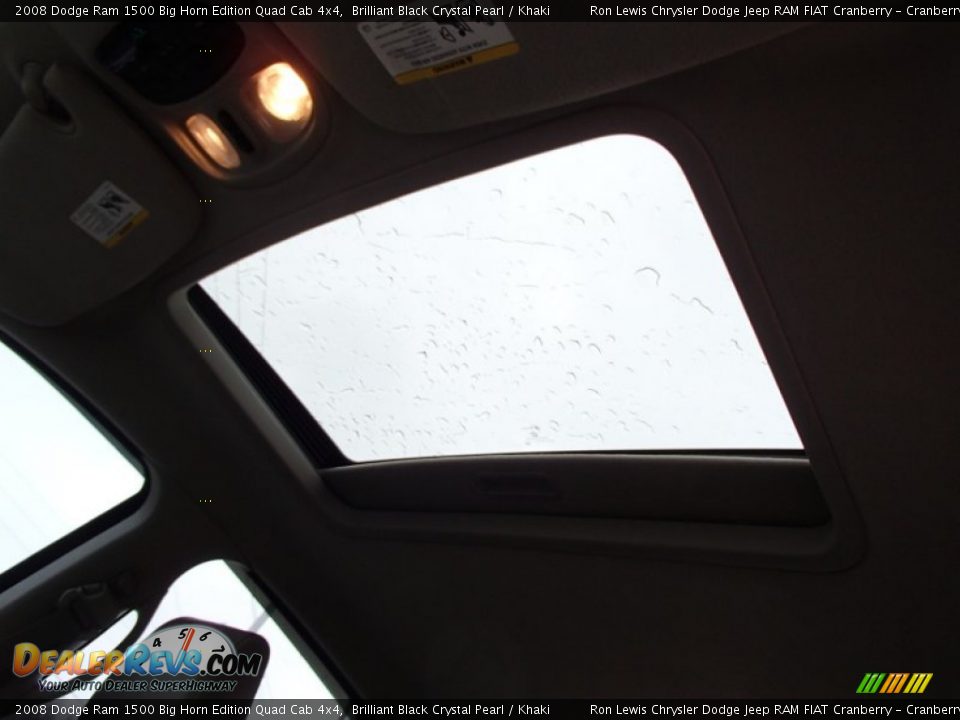 2008 Dodge Ram 1500 Big Horn Edition Quad Cab 4x4 Brilliant Black Crystal Pearl / Khaki Photo #15