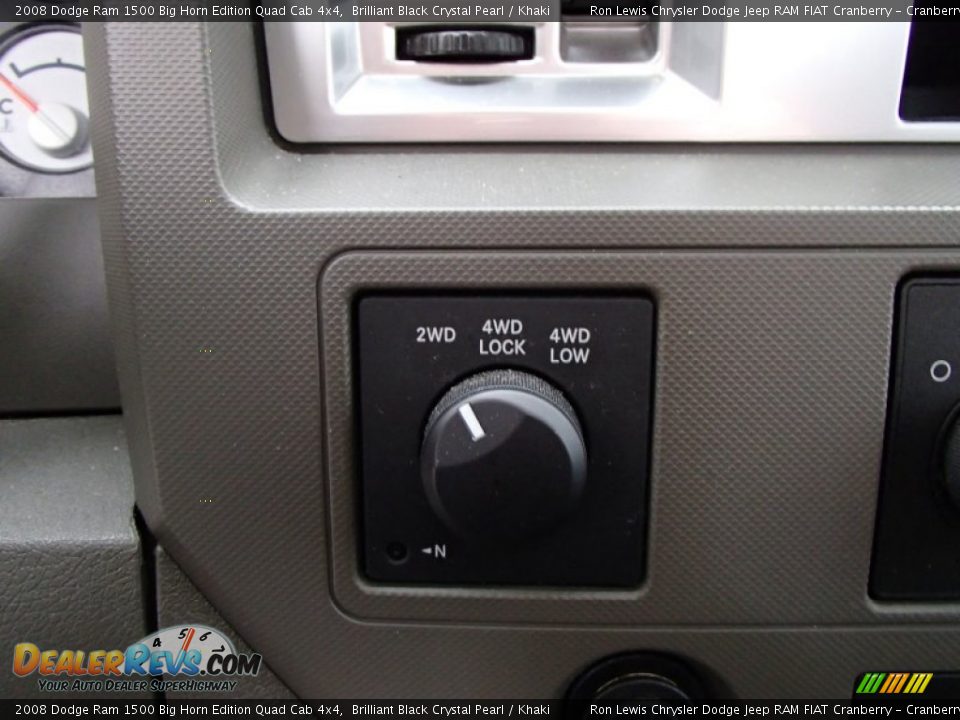 2008 Dodge Ram 1500 Big Horn Edition Quad Cab 4x4 Brilliant Black Crystal Pearl / Khaki Photo #17
