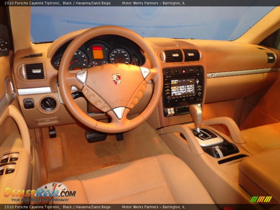 2010 Porsche Cayenne Tiptronic Black / Havanna/Sand Beige Photo #11