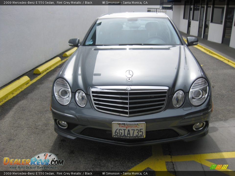 2009 Mercedes-Benz E 550 Sedan Flint Grey Metallic / Black Photo #1