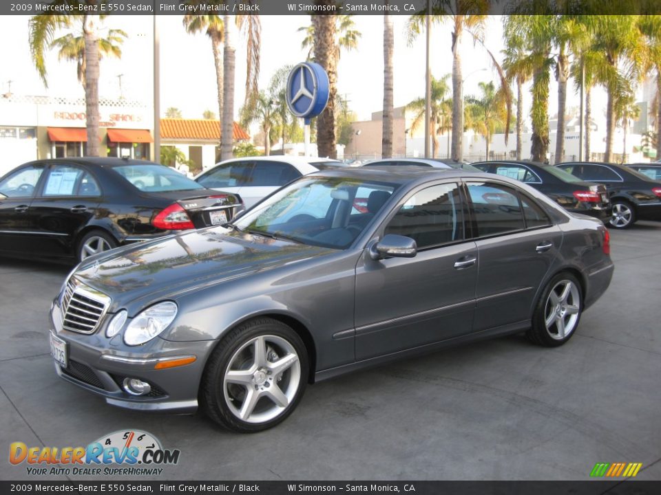 2009 Mercedes-Benz E 550 Sedan Flint Grey Metallic / Black Photo #14