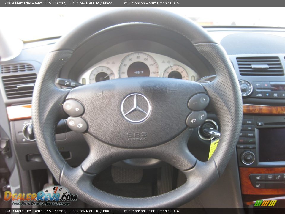 2009 Mercedes-Benz E 550 Sedan Flint Grey Metallic / Black Photo #20