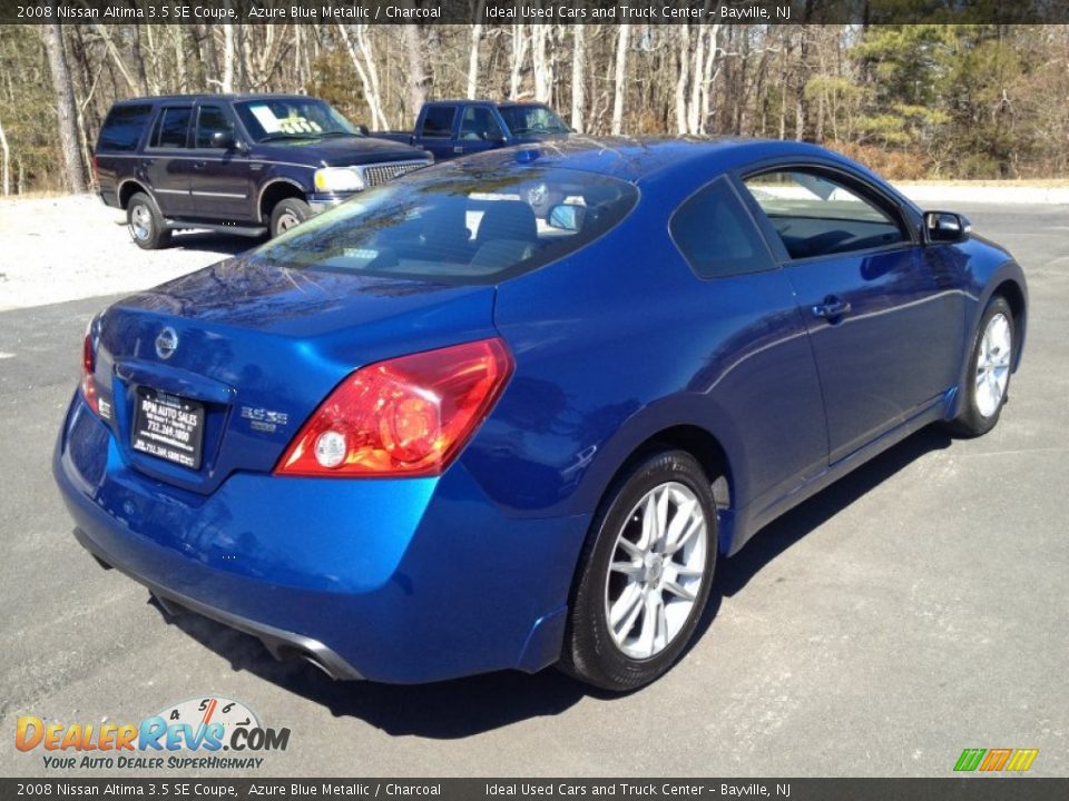 2008 Nissan Altima 3.5 SE Coupe Azure Blue Metallic / Charcoal Photo #11