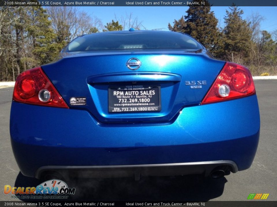 2008 Nissan Altima 3.5 SE Coupe Azure Blue Metallic / Charcoal Photo #12