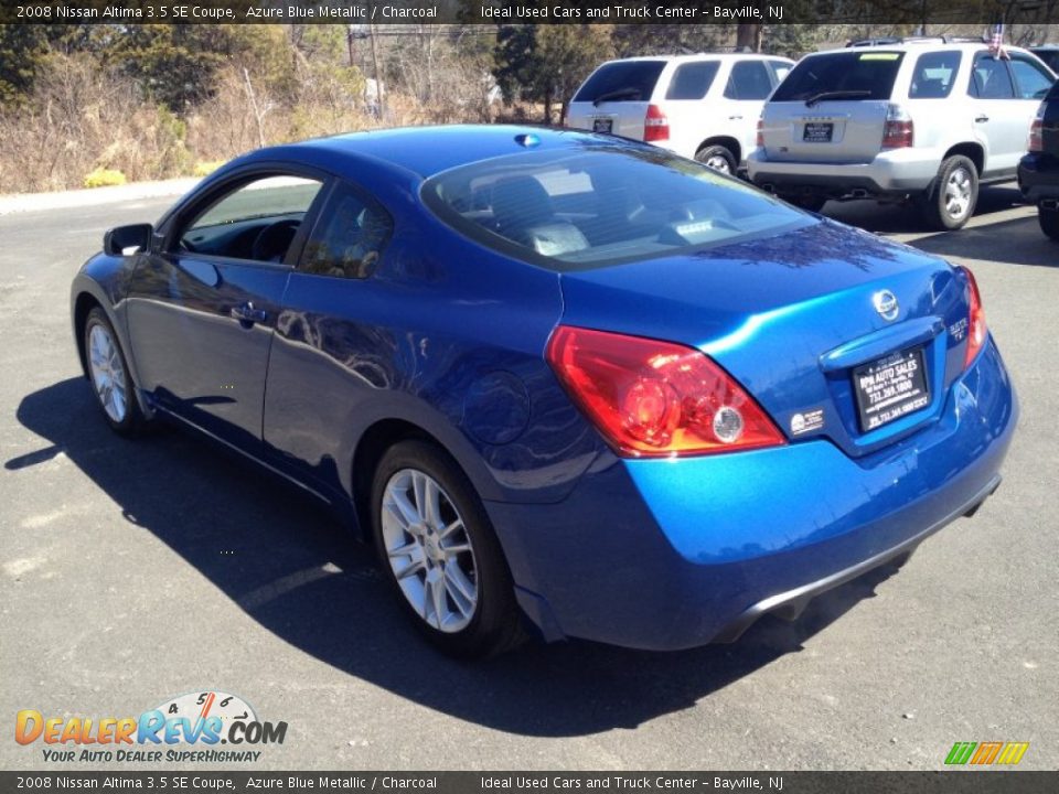 2008 Nissan Altima 3.5 SE Coupe Azure Blue Metallic / Charcoal Photo #13