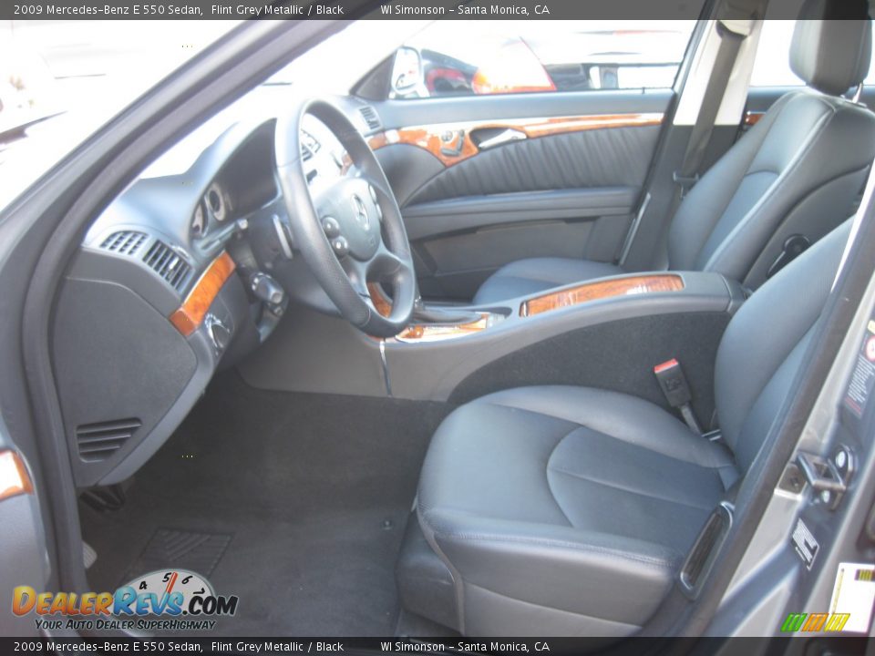 2009 Mercedes-Benz E 550 Sedan Flint Grey Metallic / Black Photo #27