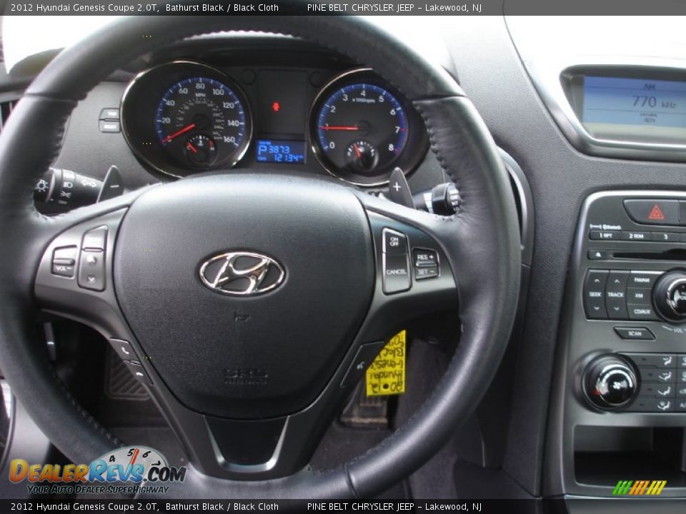 2012 Hyundai Genesis Coupe 2.0T Bathurst Black / Black Cloth Photo #13