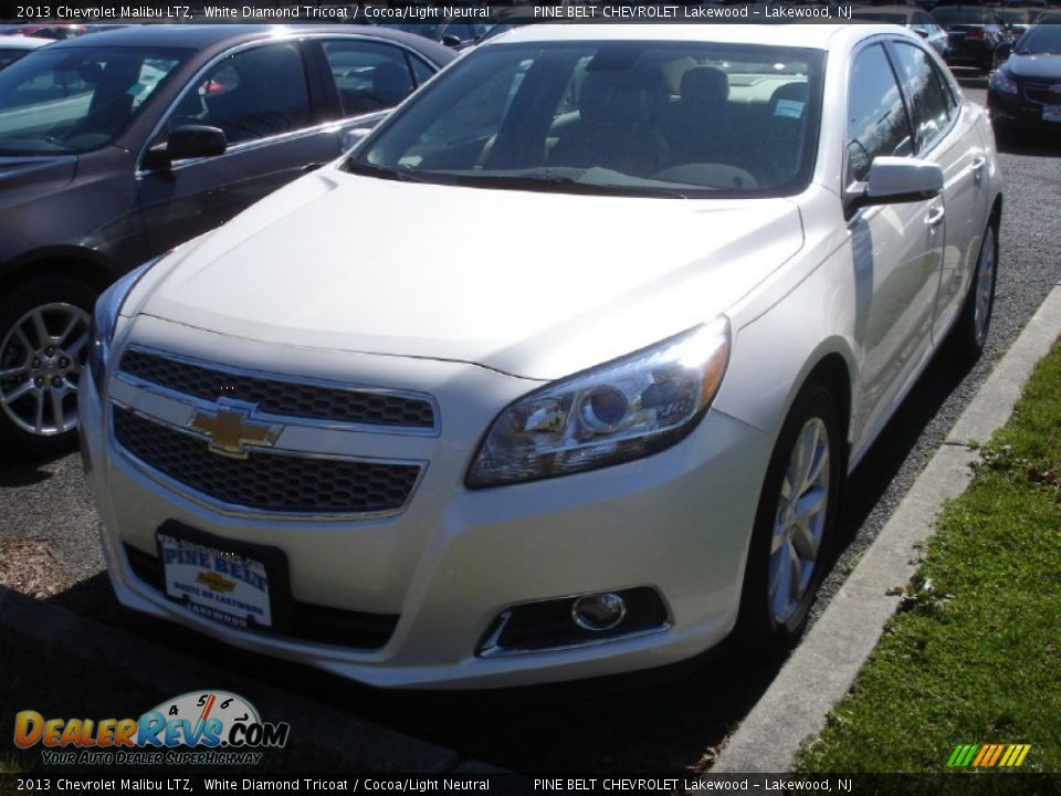 2013 Chevrolet Malibu LTZ White Diamond Tricoat / Cocoa/Light Neutral Photo #1