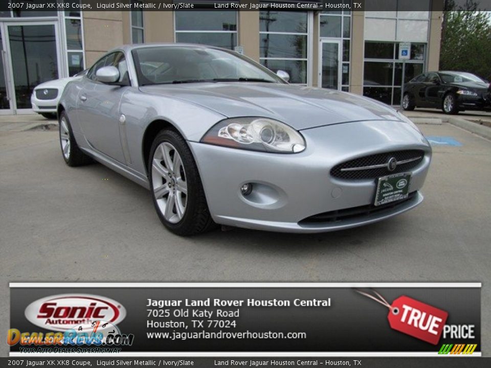 2007 Jaguar XK XK8 Coupe Liquid Silver Metallic / Ivory/Slate Photo #1