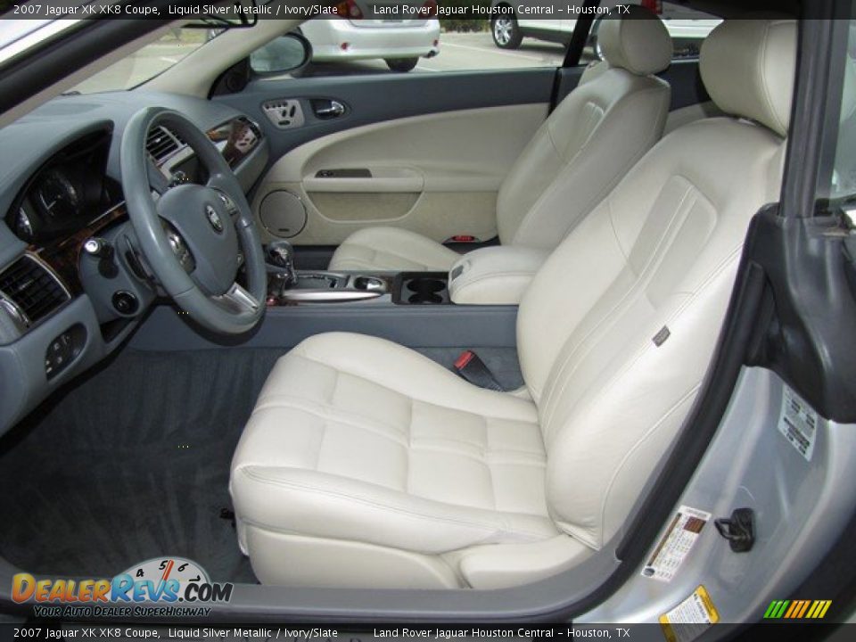 2007 Jaguar XK XK8 Coupe Liquid Silver Metallic / Ivory/Slate Photo #2