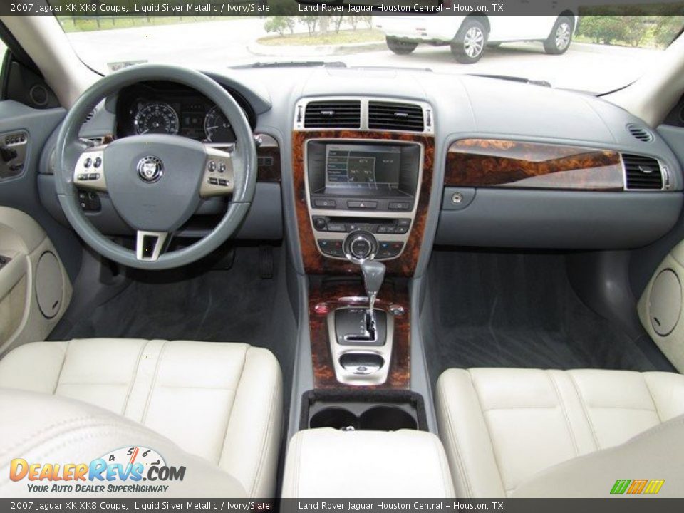 2007 Jaguar XK XK8 Coupe Liquid Silver Metallic / Ivory/Slate Photo #3