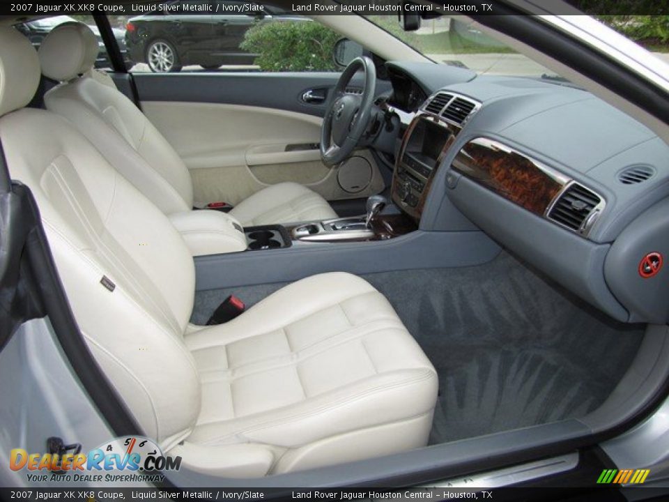 2007 Jaguar XK XK8 Coupe Liquid Silver Metallic / Ivory/Slate Photo #4