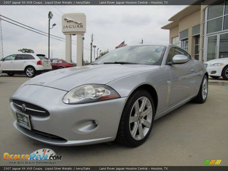 2007 Jaguar XK XK8 Coupe Liquid Silver Metallic / Ivory/Slate Photo #5