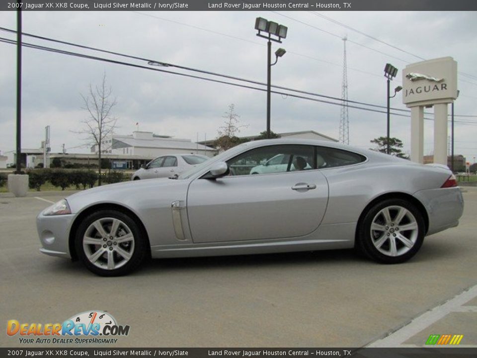 2007 Jaguar XK XK8 Coupe Liquid Silver Metallic / Ivory/Slate Photo #7