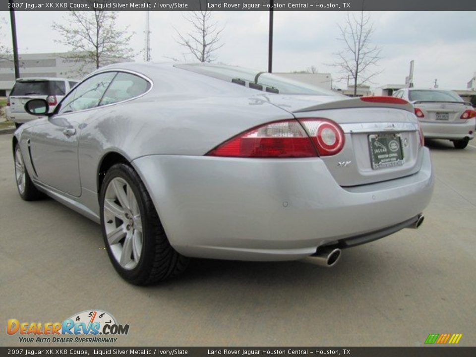 2007 Jaguar XK XK8 Coupe Liquid Silver Metallic / Ivory/Slate Photo #8